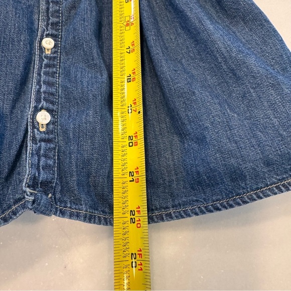 Ralph Lauren Girls Denim Button Up Dress, Long Sleeve Belt Size 5 - Picture 10 of 11